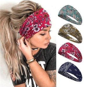 Wide Headbands for Women, Boho Bandeau Head Bands, Workout Head Wraps, Stretch